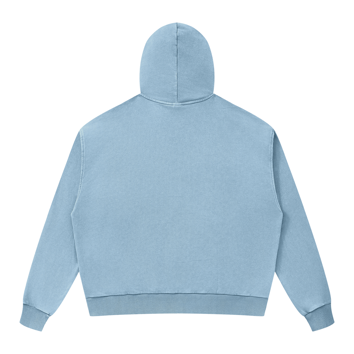 Unisex Mineral Wash Boxy Full Zip Hoodie