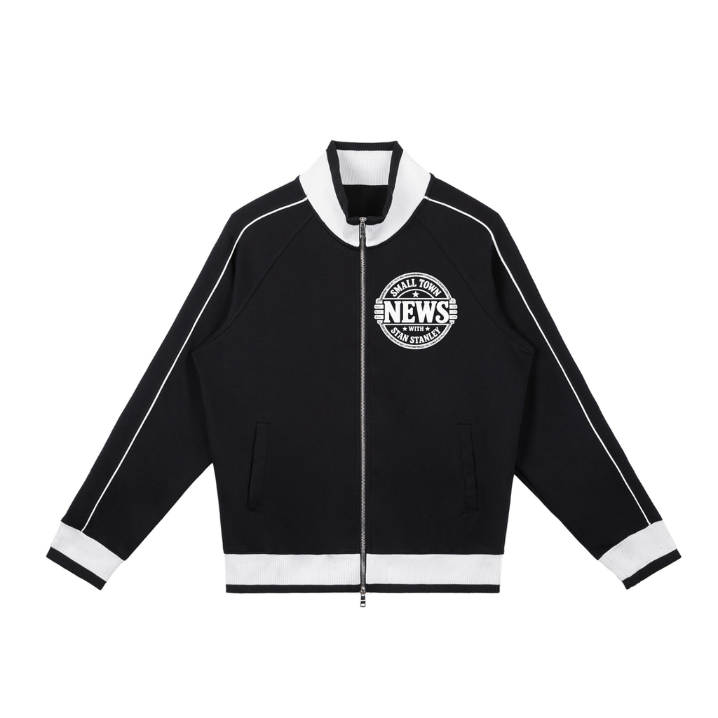 Color Block Raglan Sleeve Zip Track Jacket